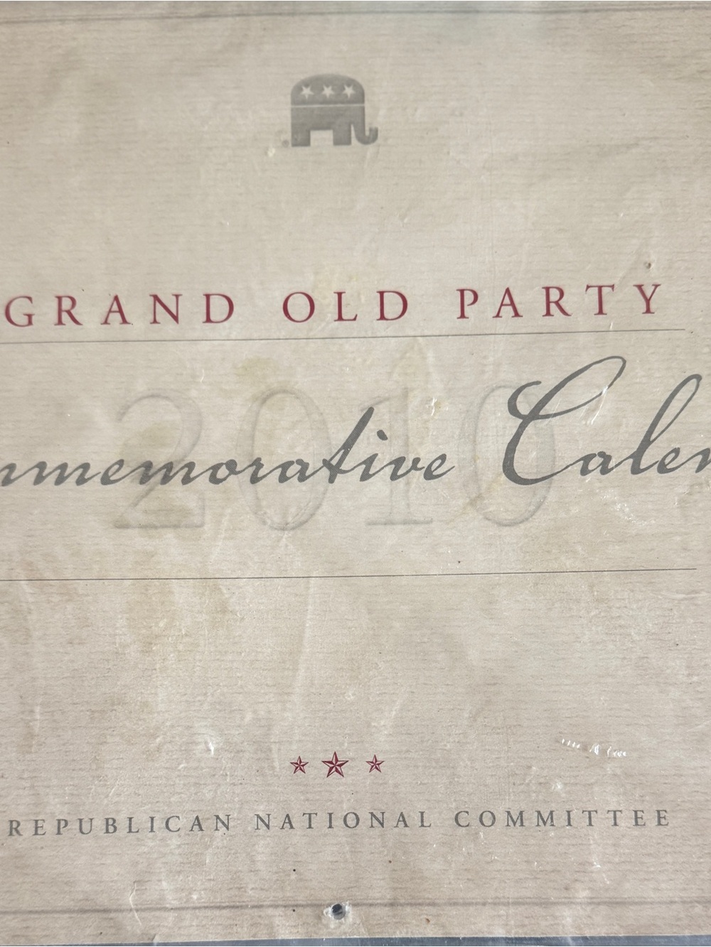 Grand Old Party Commemorative Calendar - 2010